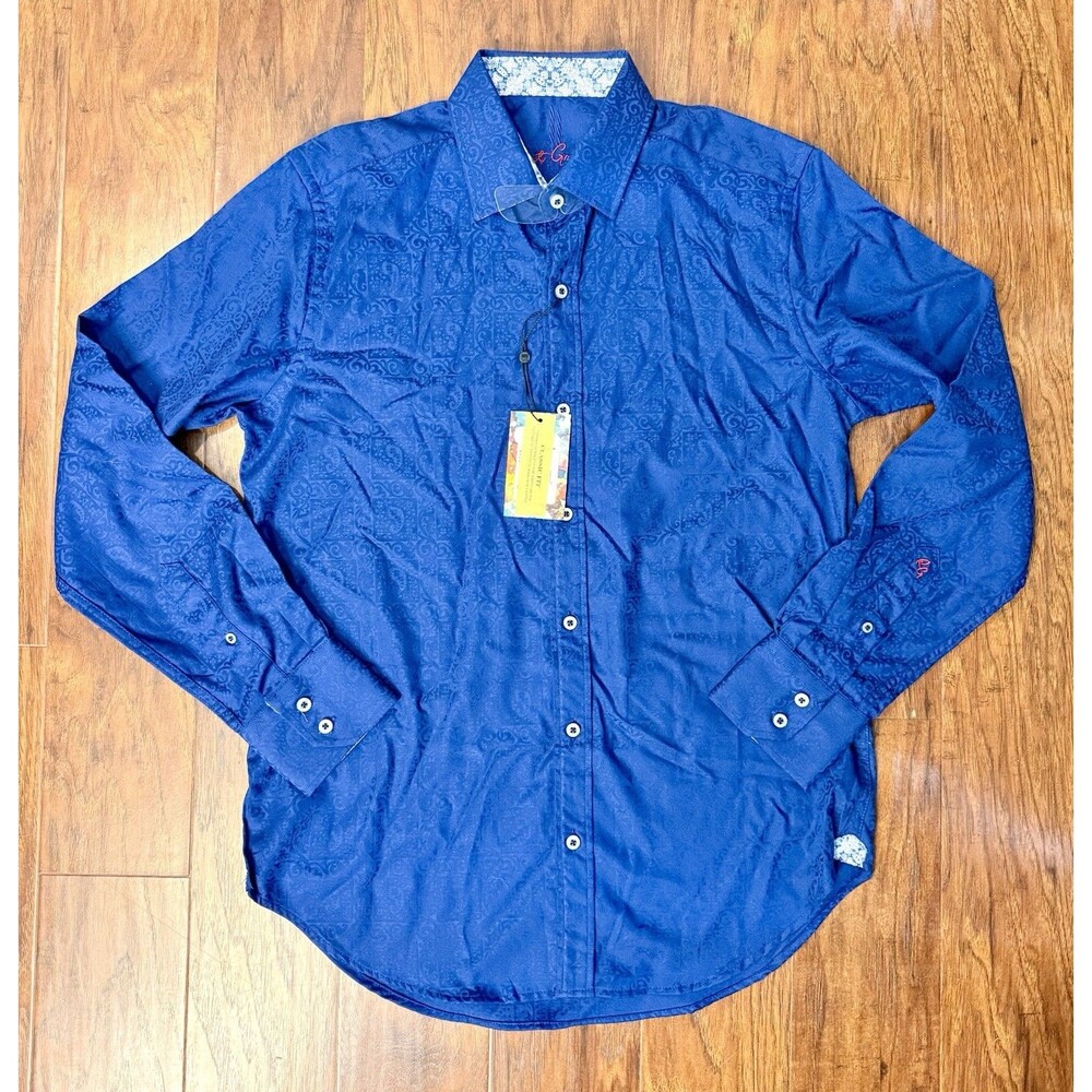 Robert Graham Windsor 2 Men’s Small Navy Paisley Button-Down Shirt NWT $178